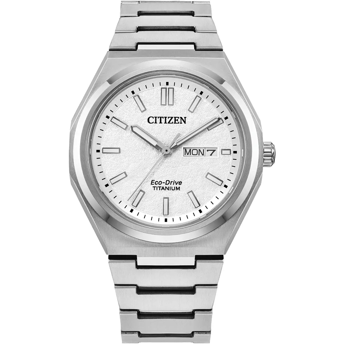 Citizen Zenshin Super Titanium Eco-Drive Men's Stainless Steel White Dial Watch