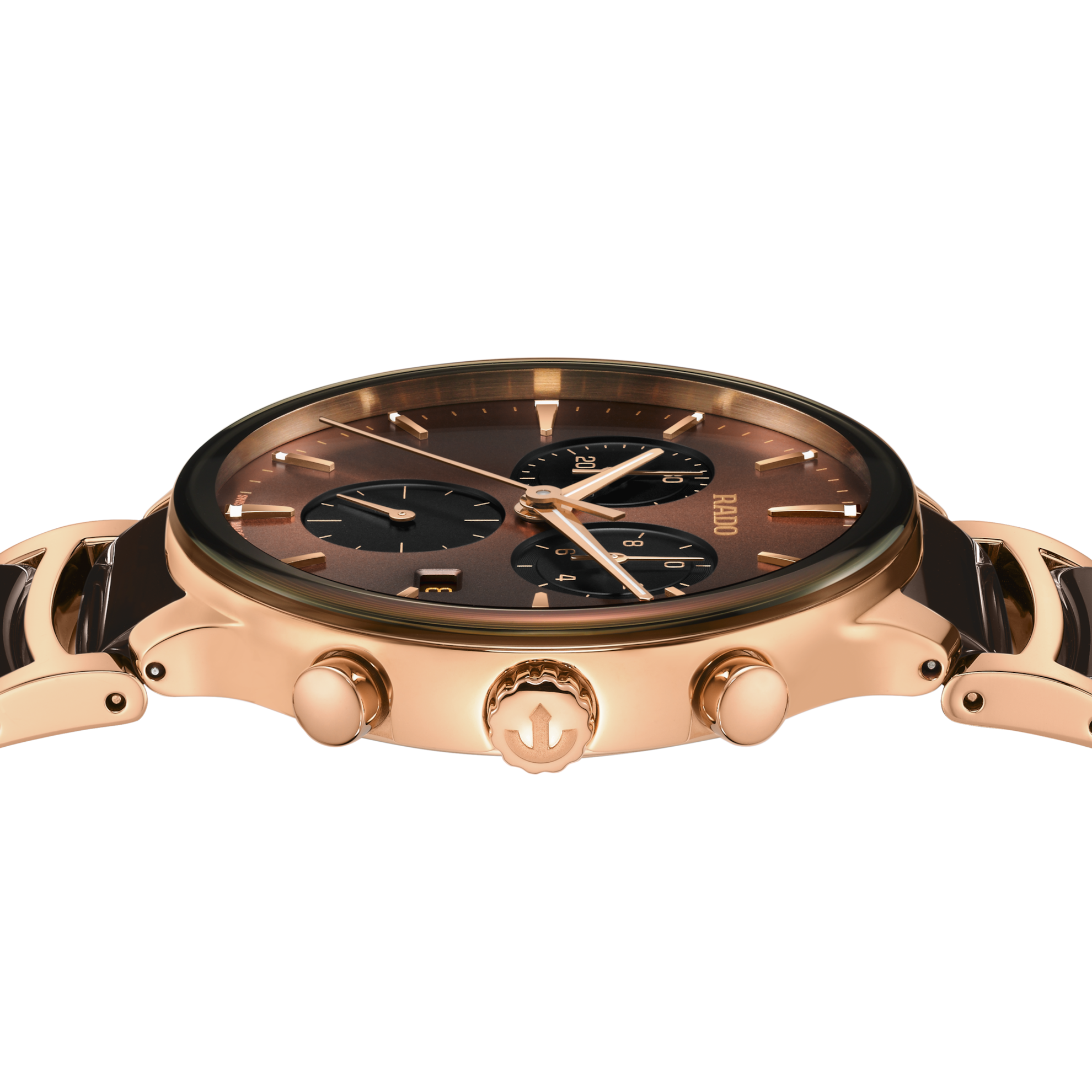 Rado Centrix Chronograph R30212302 Quartz Watch Brown Dial