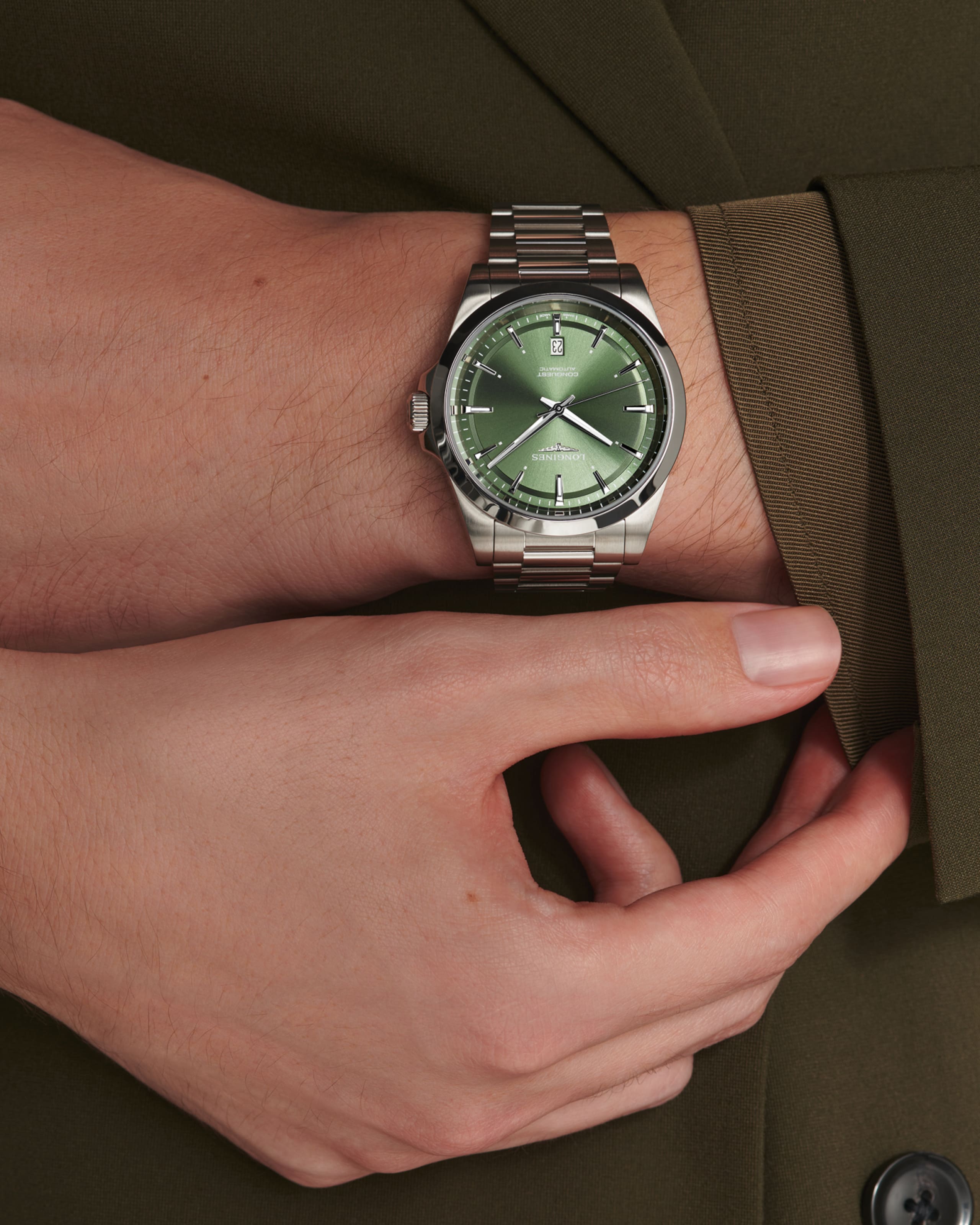 Longines Conquest L3.830.4.02.6 Automatic Watch Green Dial