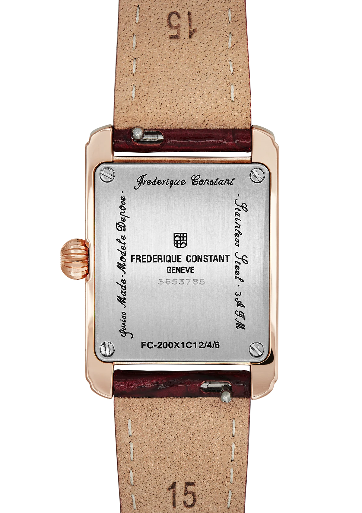 Frederique Constant Classics Carrée Ladies Rose Gold Quartz Dress Watch