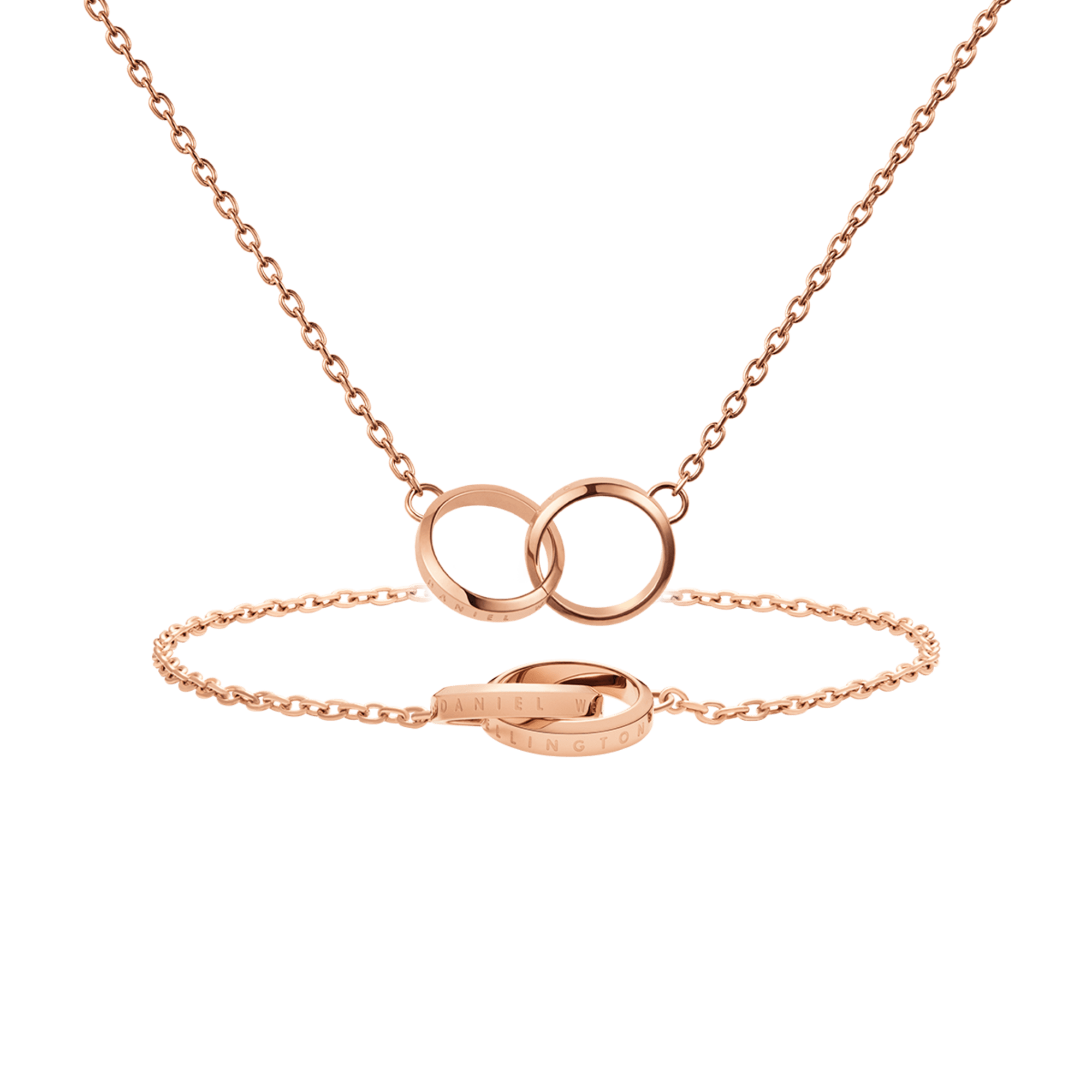 Daniel Wellington Bundle : Elan Unity Bracelet Rose Gold + Elan Unity Necklace Rose Gold