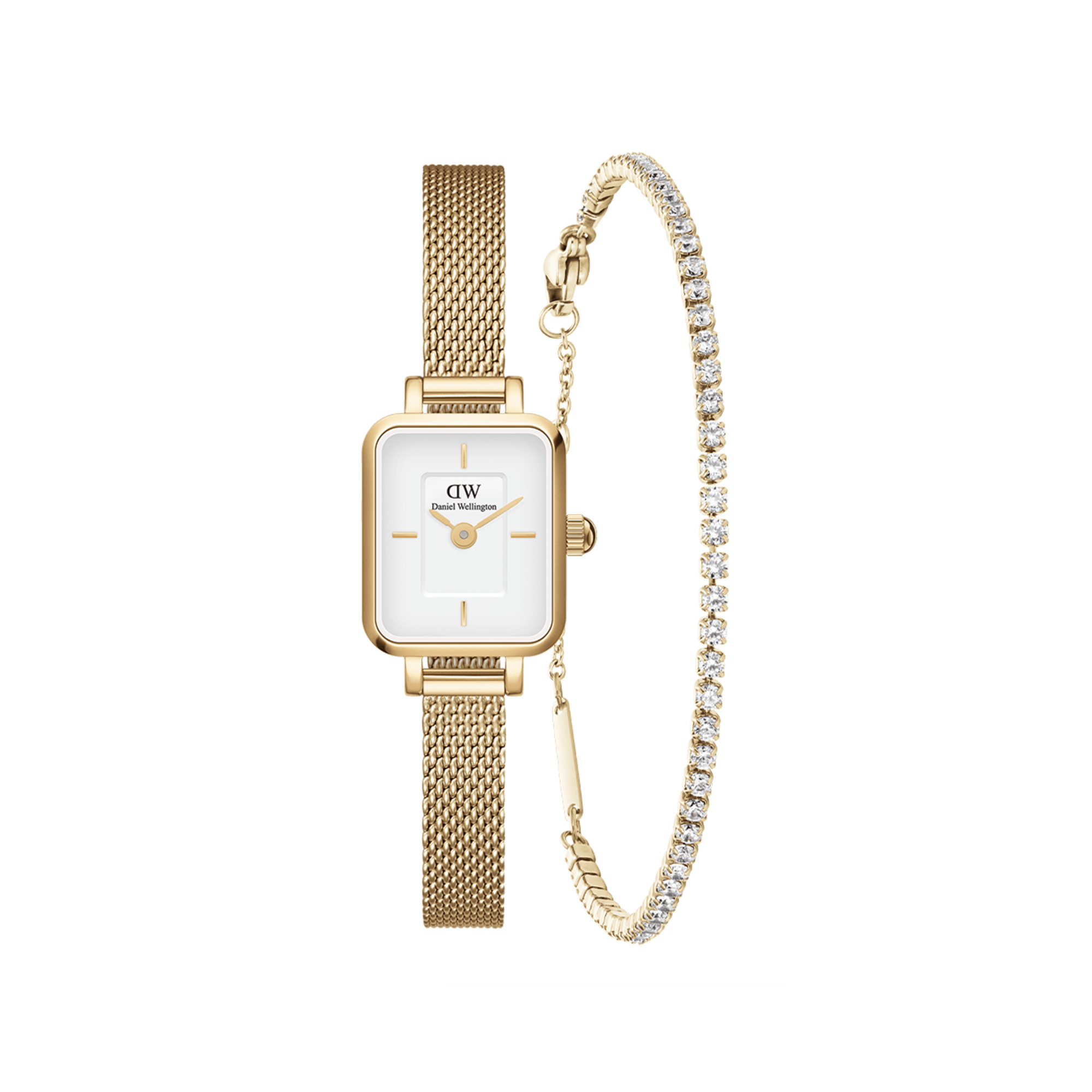 Daniel Wellington Bundle : Quadro Mini & Tennis Bracelet Gold