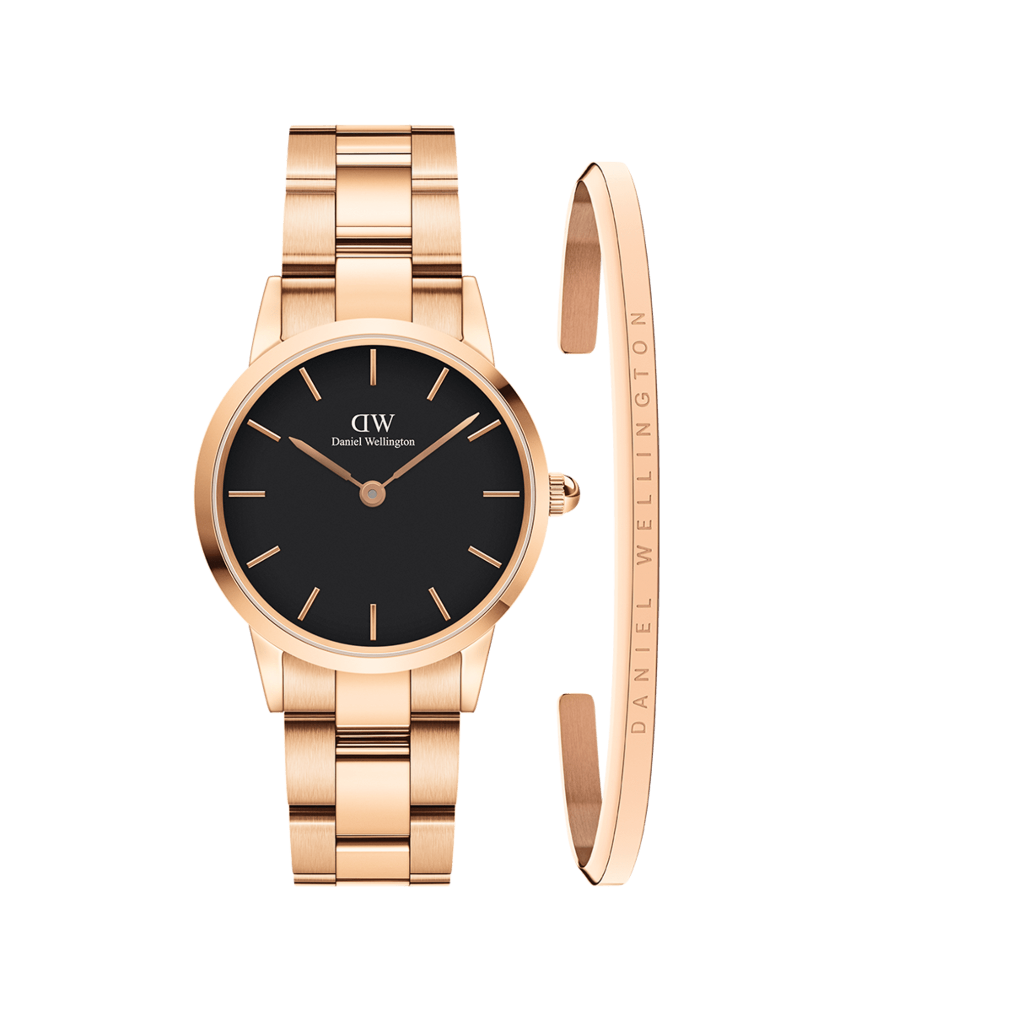 Daniel Wellington Bundle : Iconic Link Black + Classic Bracelet