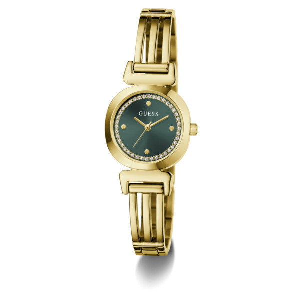 Guess Cecelia GW1083L7 Women's Square Watch Gold Case Green Dial