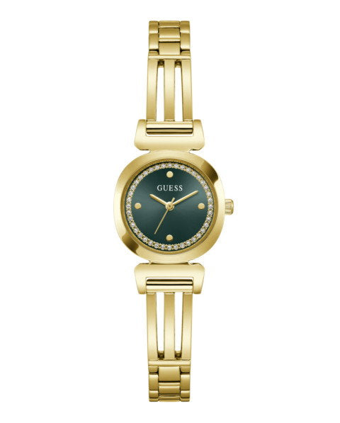 Guess Cecelia GW1083L7 Women's Square Watch Gold Case Green Dial