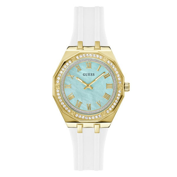 Guess Ladies Trend GW0872L1 Women's Octagonal Watch Silver Case Green Dial