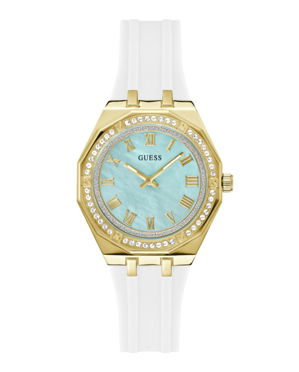 Guess Ladies Trend GW0872L1 Women's Octagonal Watch Silver Case Green Dial