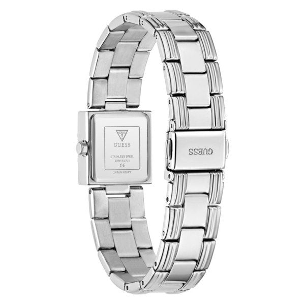 Guess Taylor GW1157L1 Women's Square Watch Silver Case White Dial