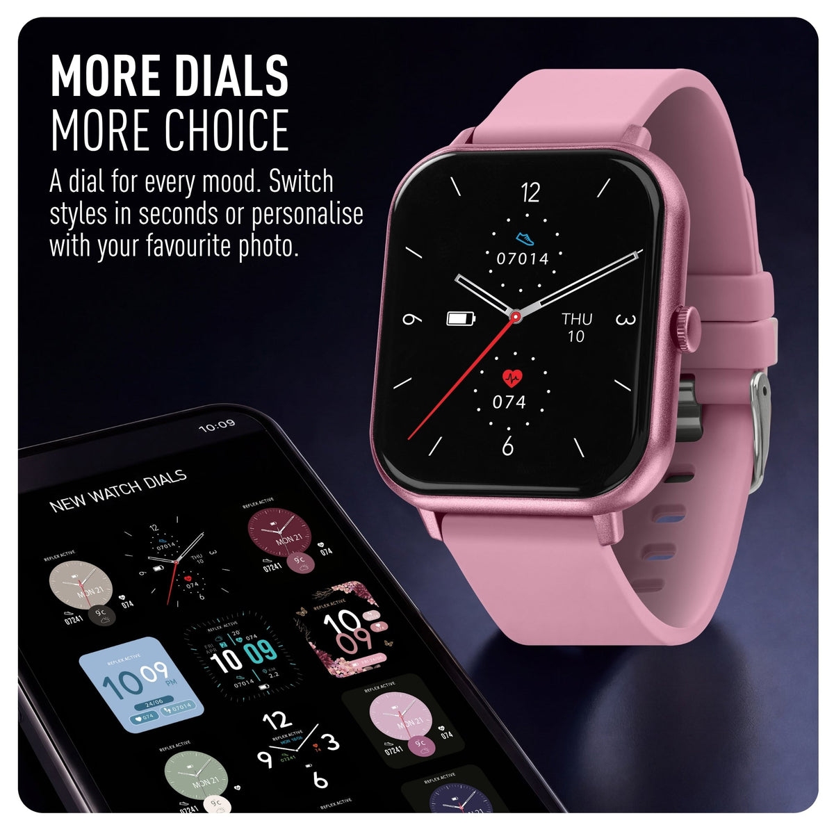 Reflex Active RA-NX-100S-L-08 Nexus 100 S Lite Pink Smart Watch