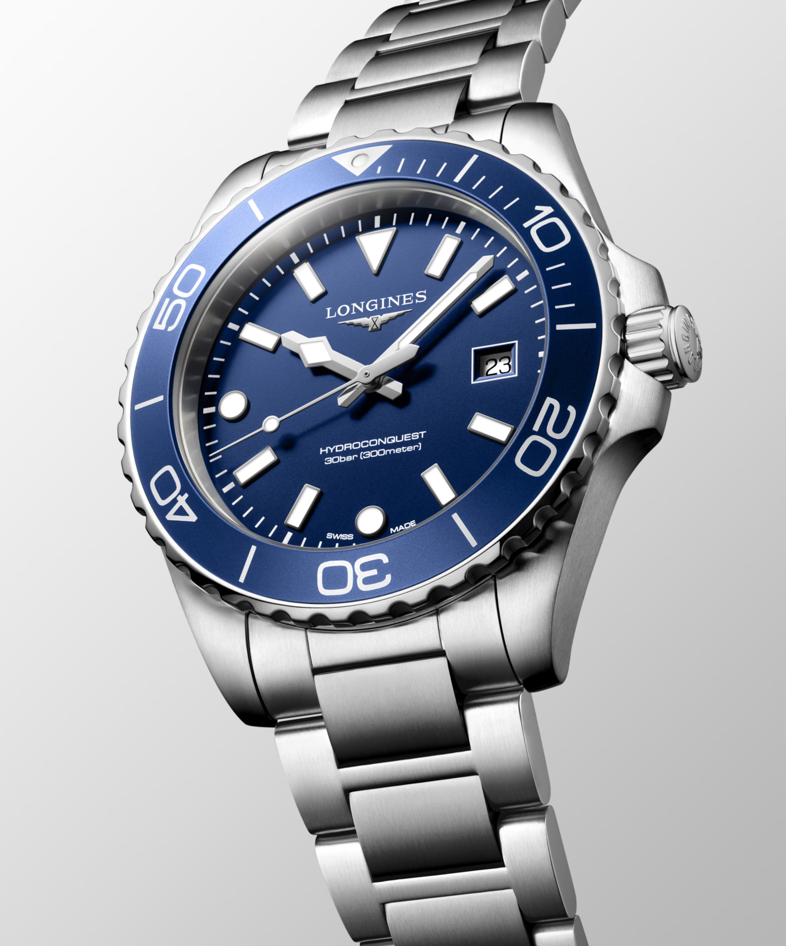 Longines HydroConquest L3.769.4.96.6 Men's Quartz Watch Blue Dial