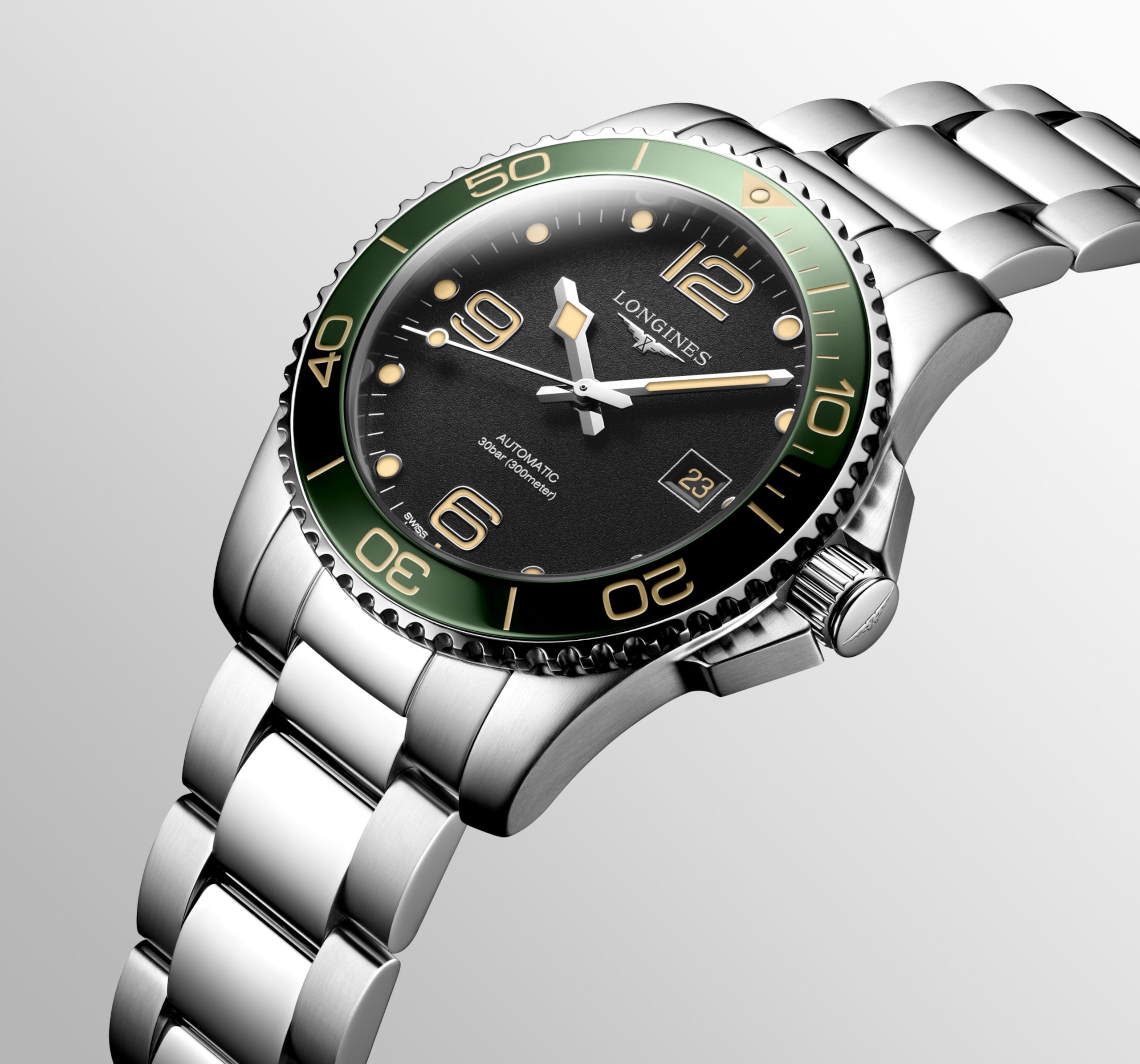 Longines HydroConquest L3.781.4.05.6 Automatic Watch Black Dial