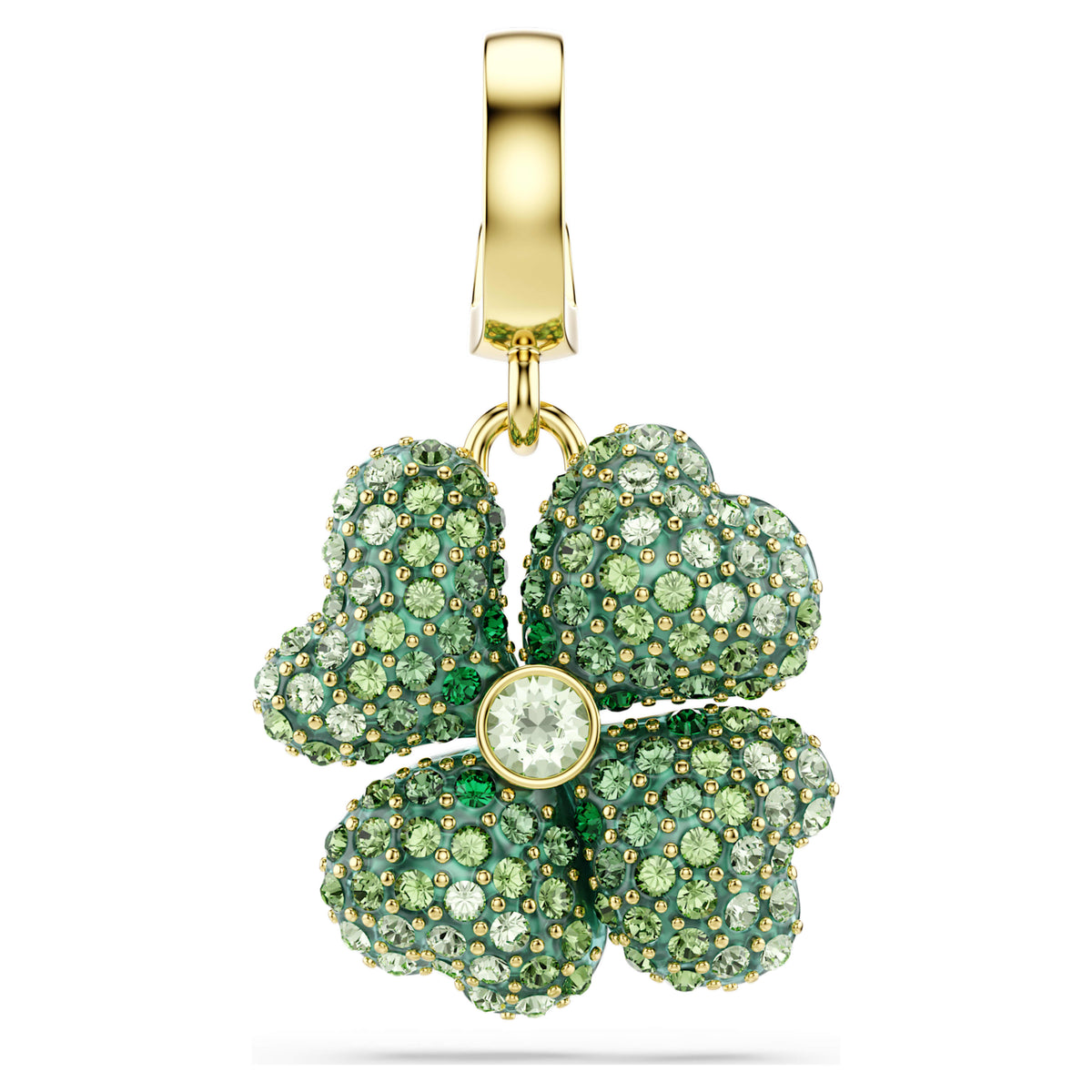 Swarovski Idyllia Clover Green 18K Gold Finish Charm