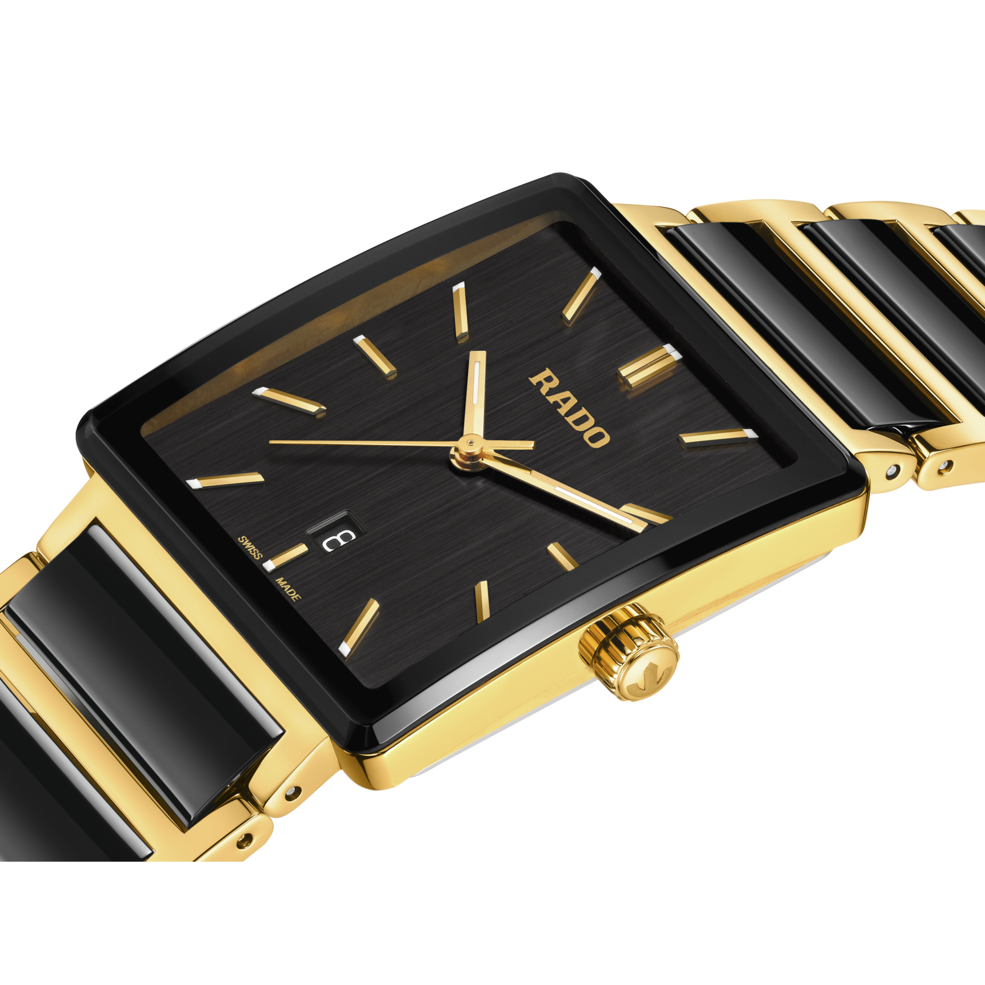 Rado Integral R20256162 Quartz Watch Black Dial Stainless Steel