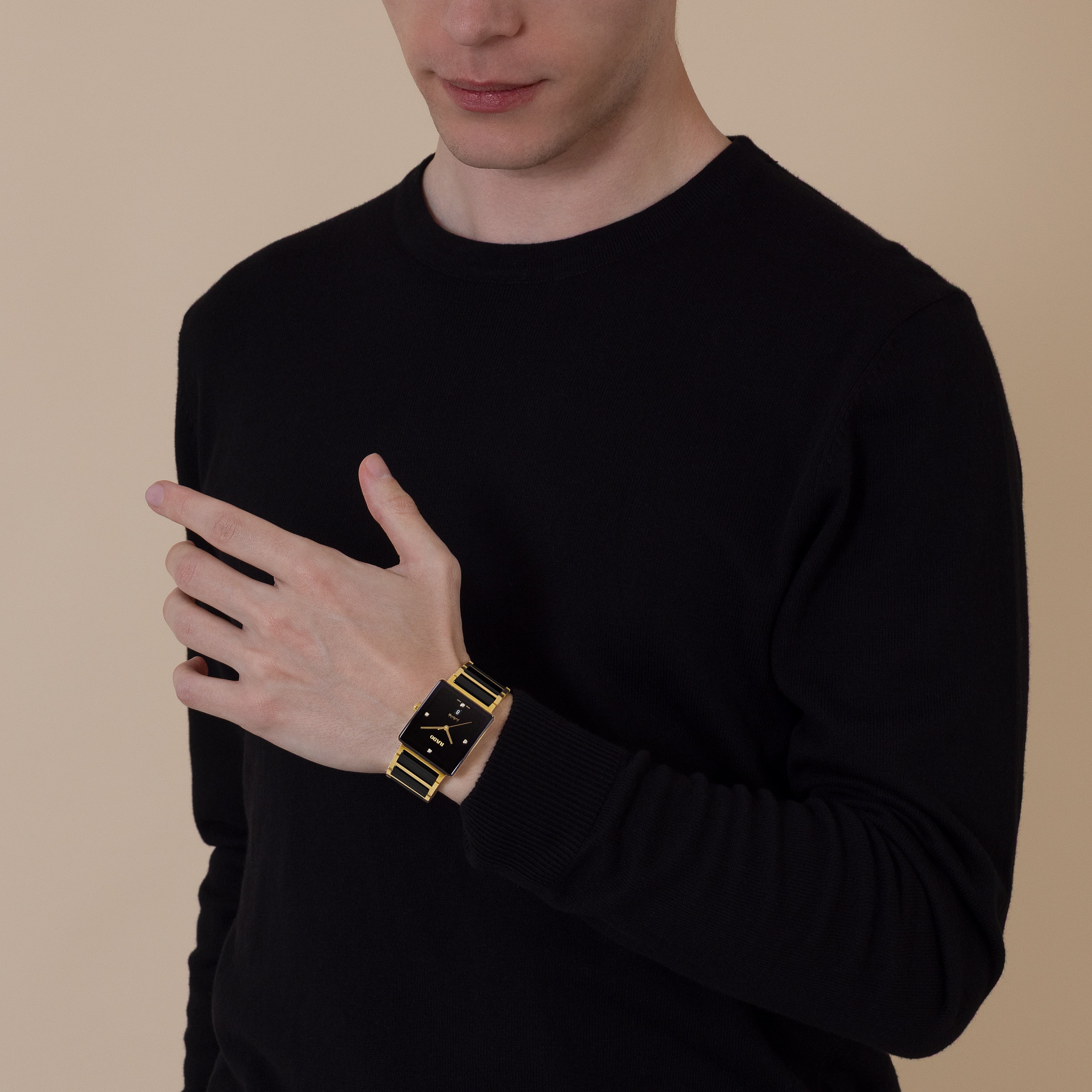 Rado Integral R20256712 Quartz Watch Black Dial Diamonds