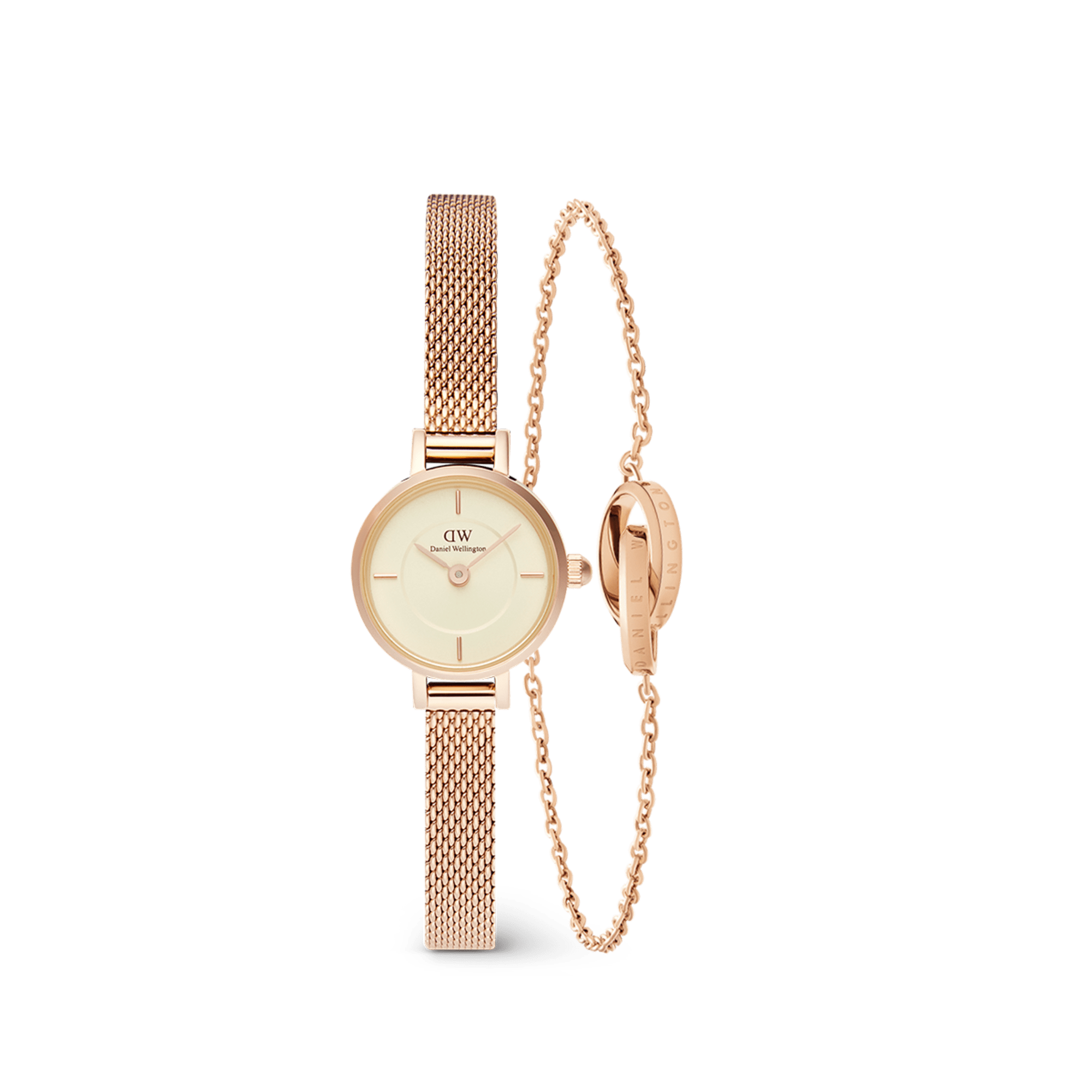 Daniel Wellington Bundle : Petite Mini & Elan Unity Bracelet Set Rose Gold