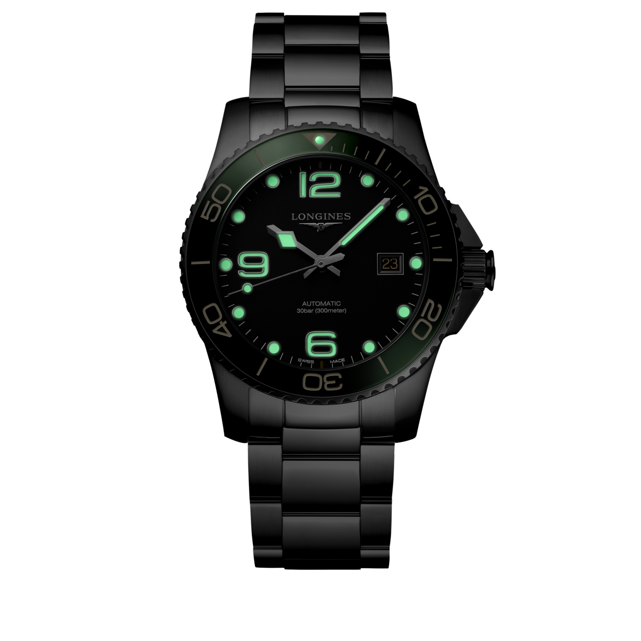 Longines HydroConquest L3.781.4.05.6 Automatic Watch Black Dial