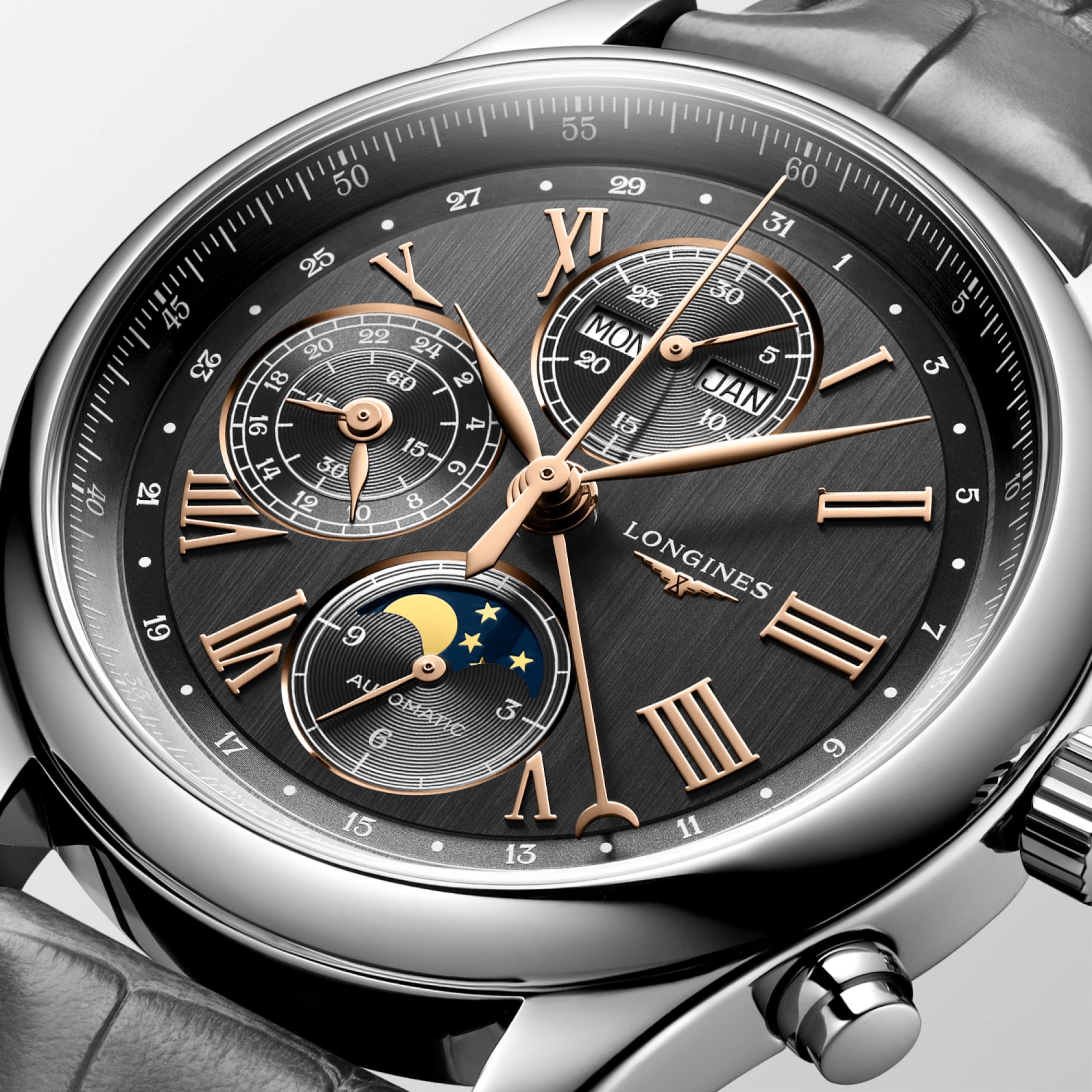 Longines Master Collection L2.773.4.61.2 Men's Automatic Watch Anthracite Dial