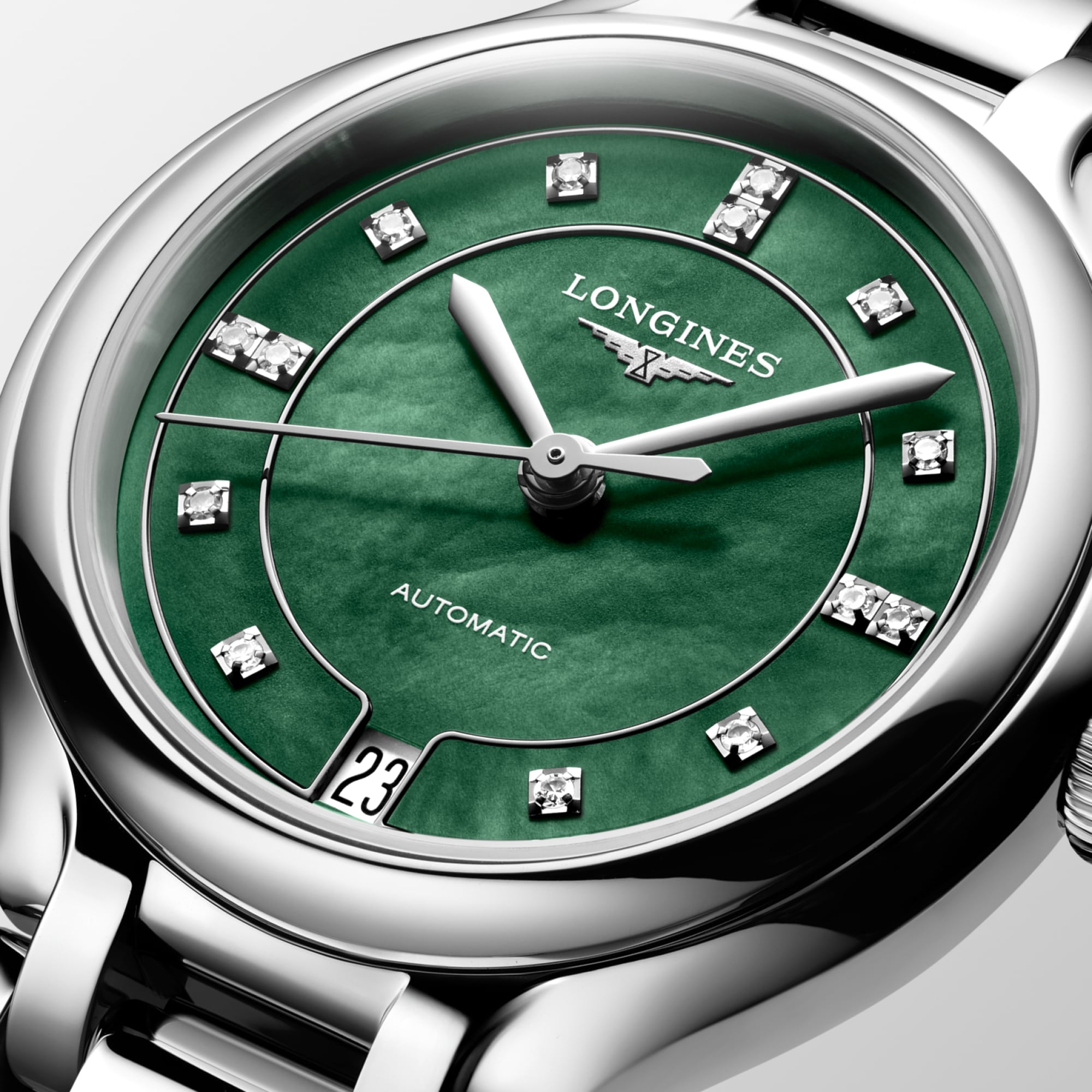 Longines PrimaLuna L8.124.4.07.6 Automatic Watch Green Dial
