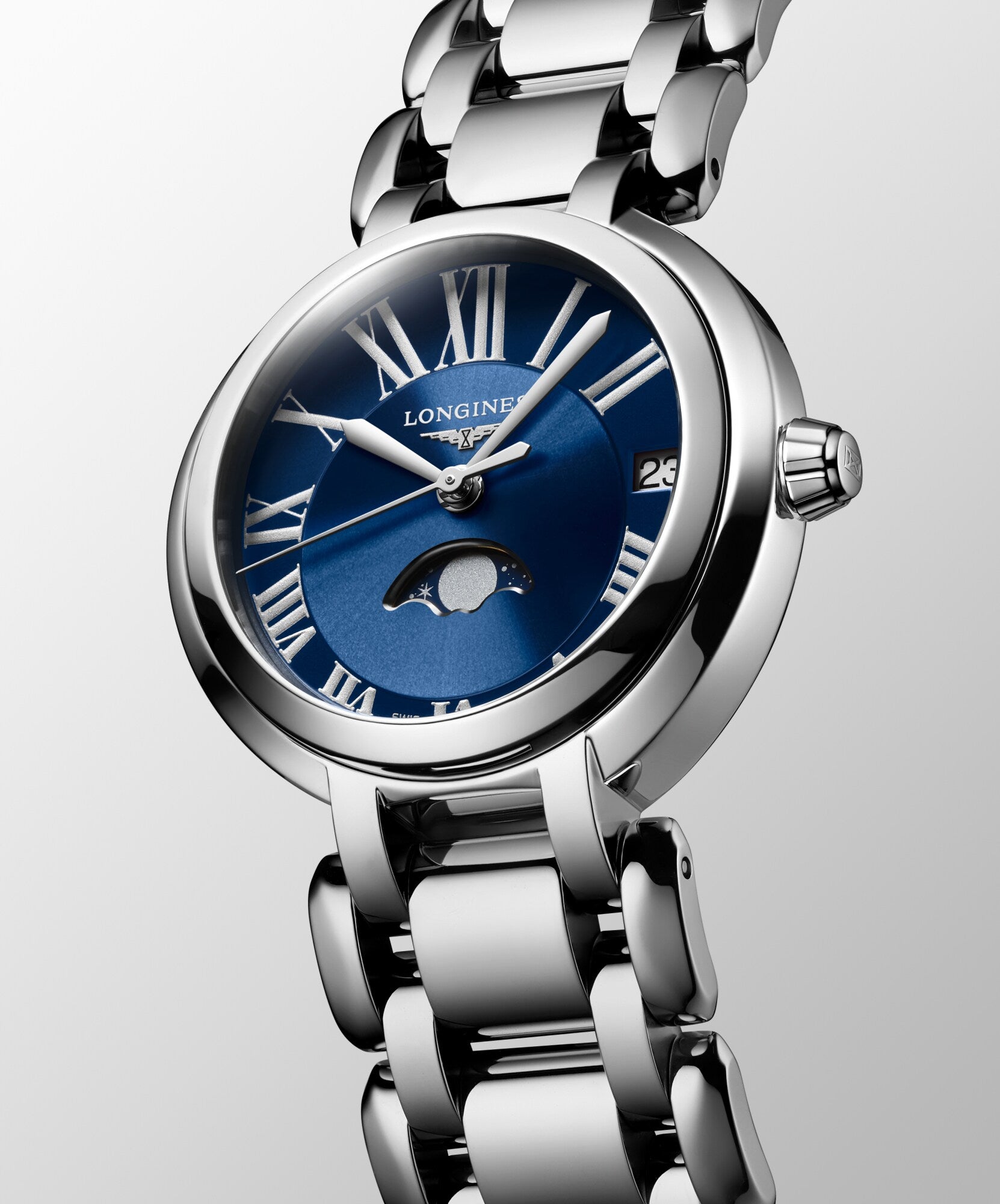 Longines PrimaLuna L81154916 Women's Quartz Watch Blue Dial