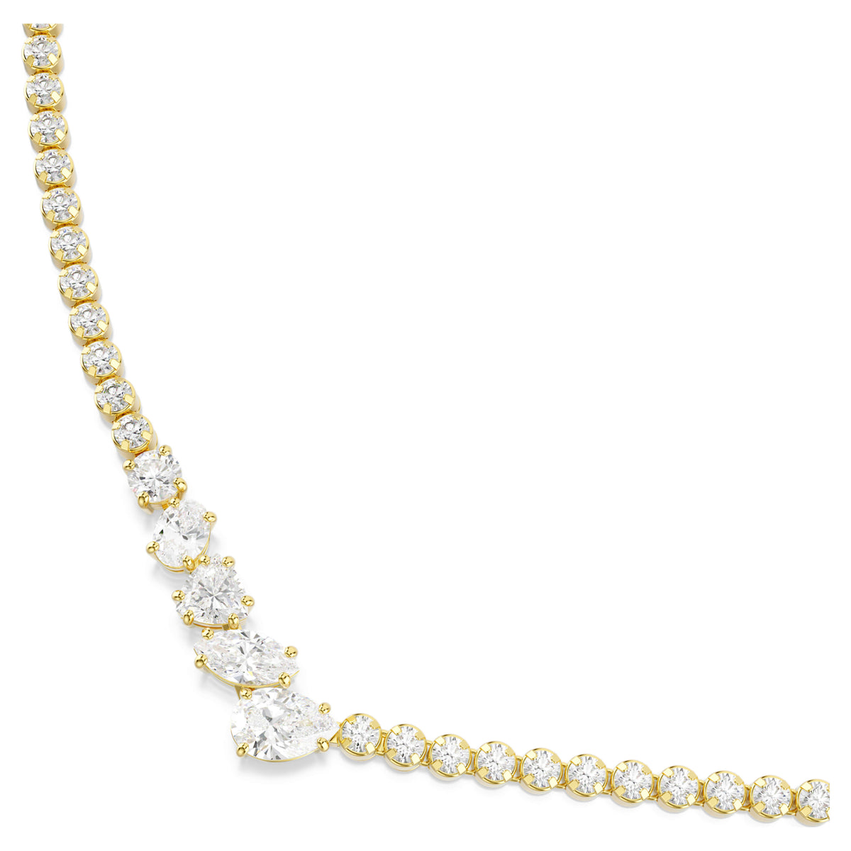 Swarovski Mesmera Mixed Cuts White 18K Gold Finish Necklace