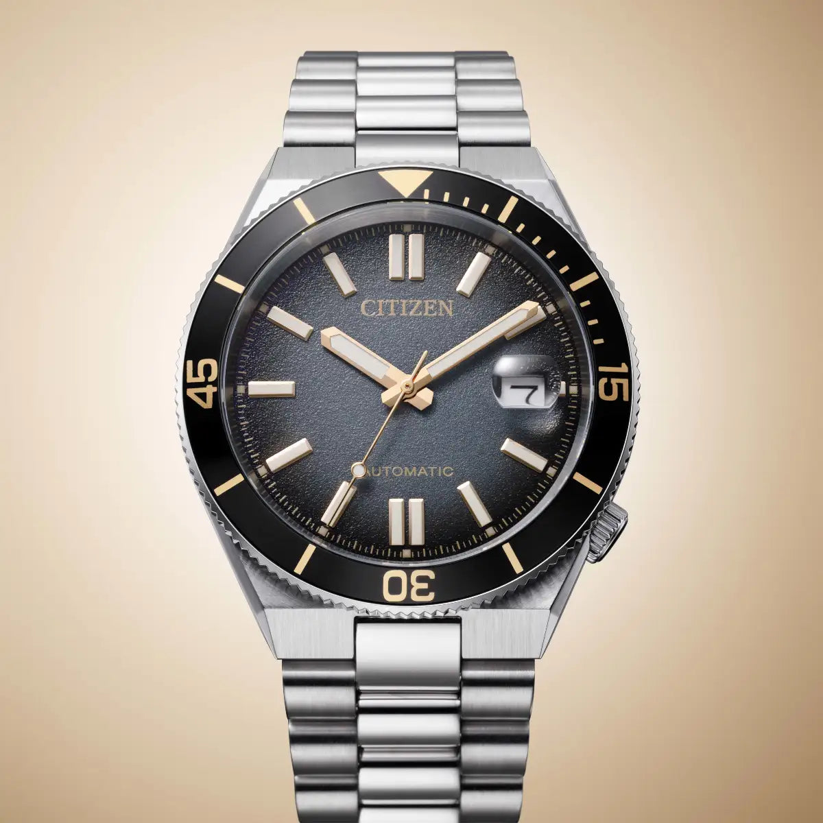 Citizen Tsuyosa Shore Timeslip Men's Stainless Steel Black Dial Watch
