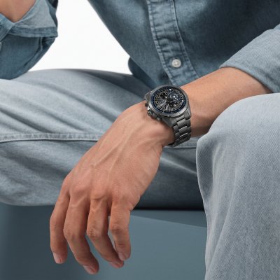 Police Cipher Men's Chronograph Dark Blue Dial Watch PEWGI0000103