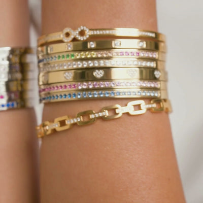 Nomination Pretty Bangles Cubic Zirconia Steel Bracelet