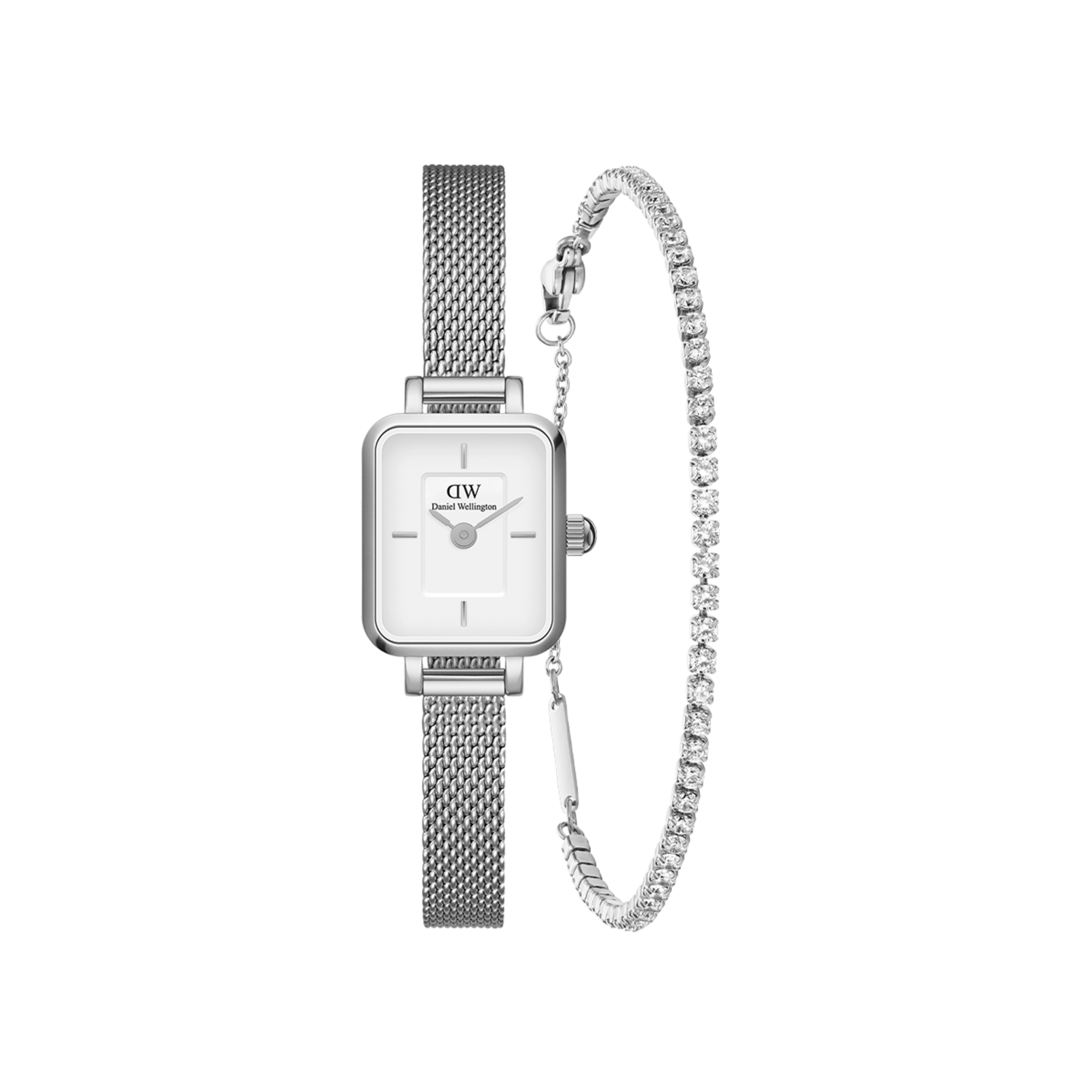 Daniel Wellington Bundle : Quadro Mini & Tennis Bracelet Silver