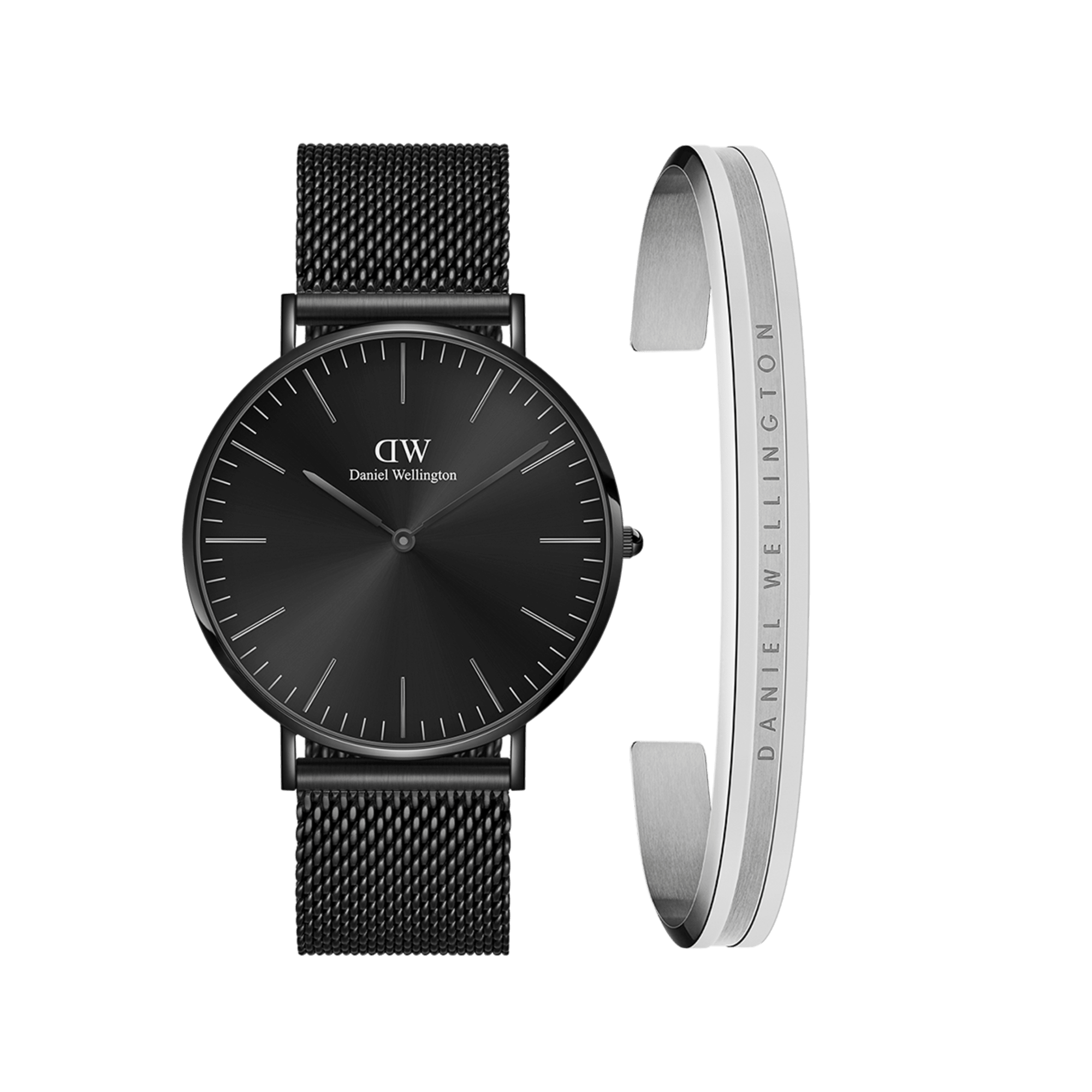 Daniel Wellington Bundle : Classic Mesh + Elan Bracelet Black