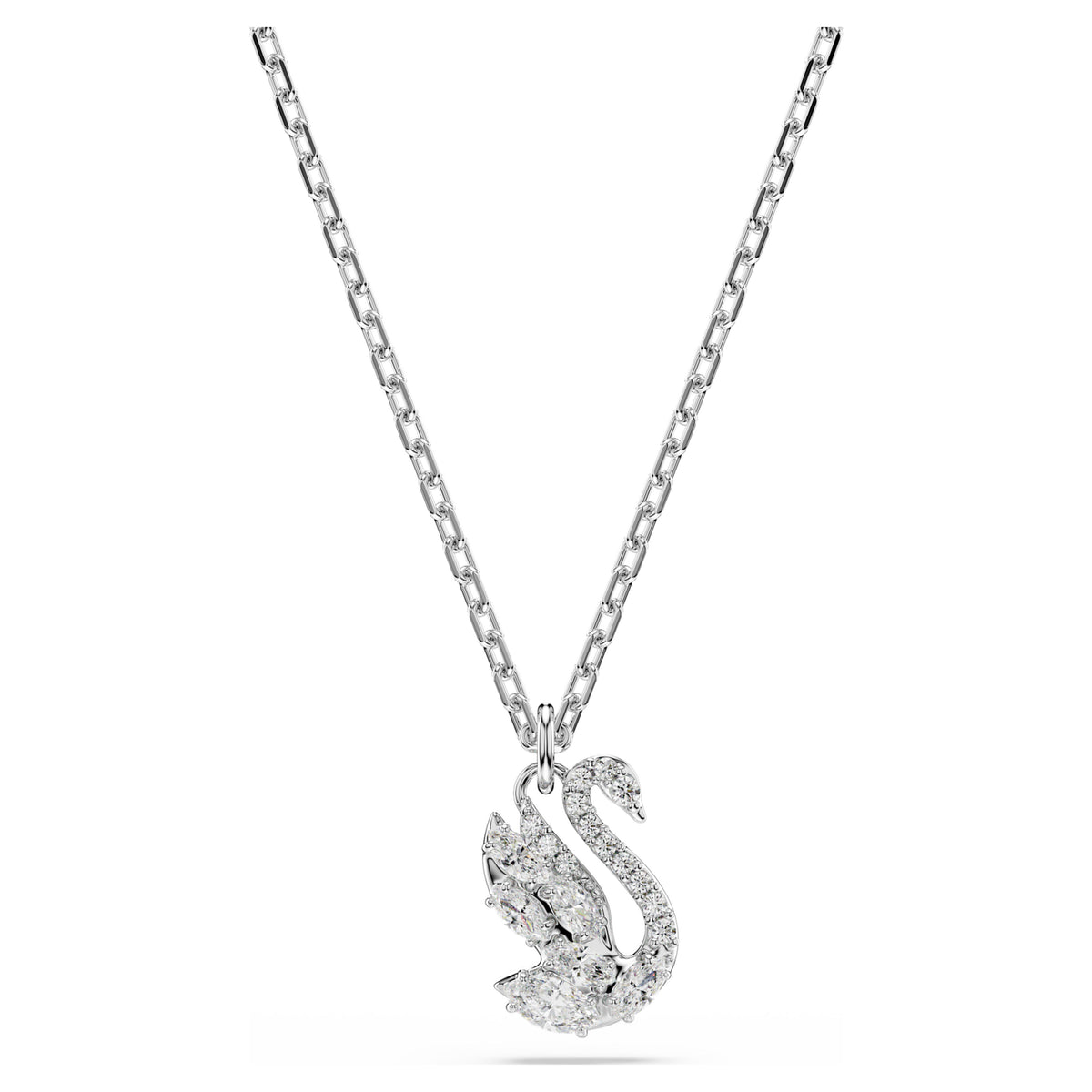 Swarovski Swan White Mixed Cuts Rhodium Plated Pendant