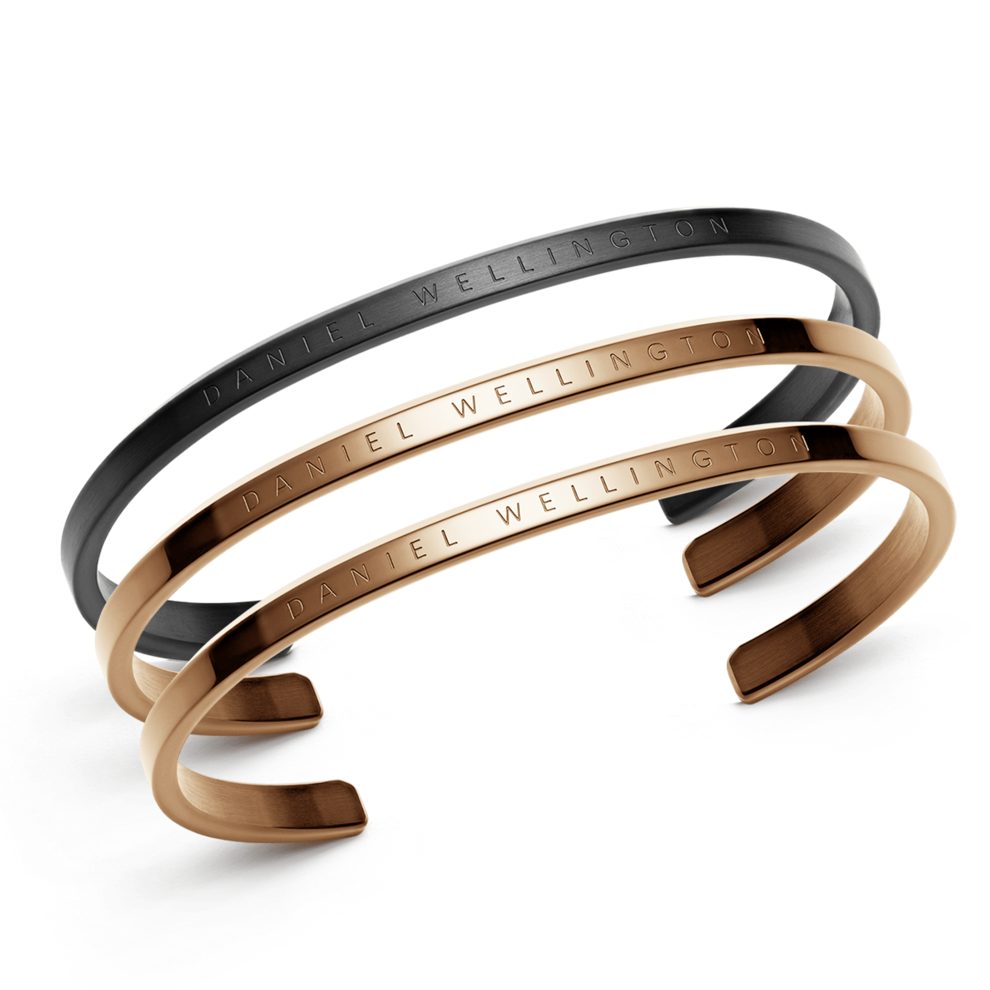 Daniel Wellington Bundle : Classic Bracelet Black + 2 Rose Gold