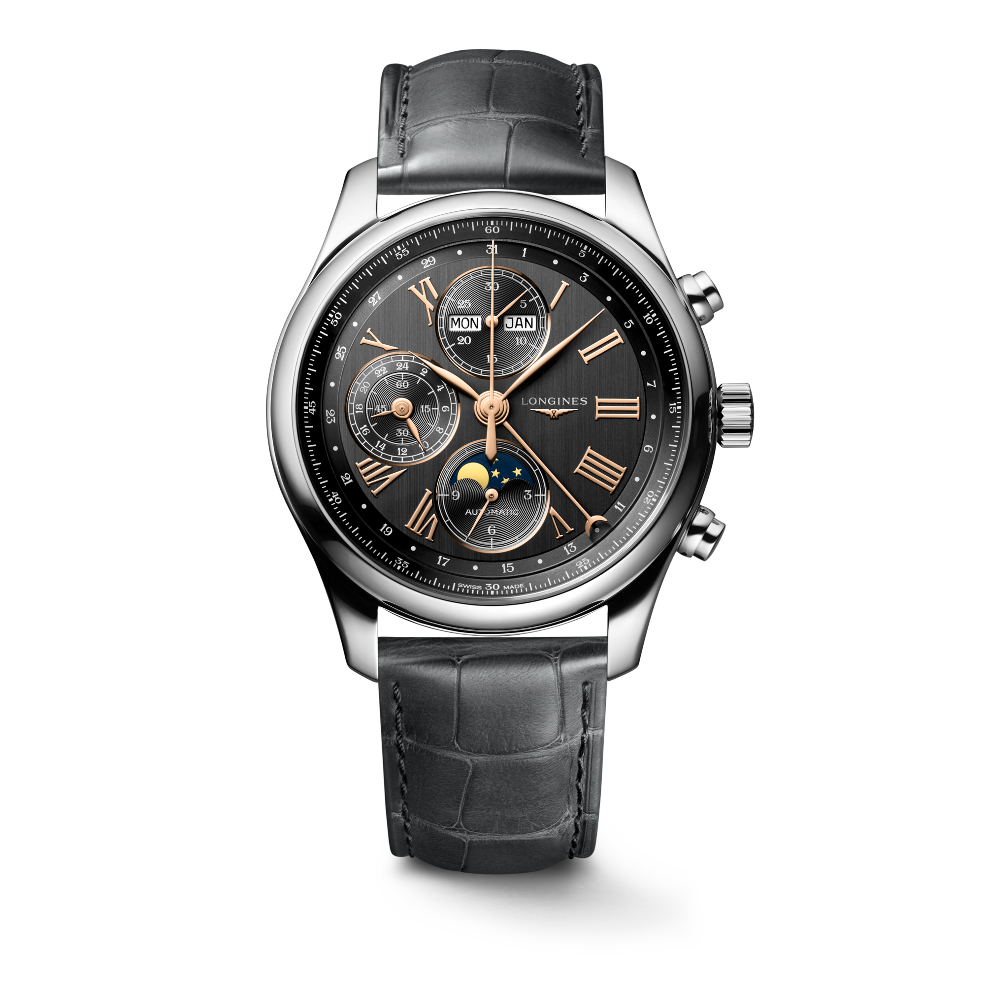 Longines Master Collection L2.773.4.61.2 Men's Automatic Watch Anthracite Dial