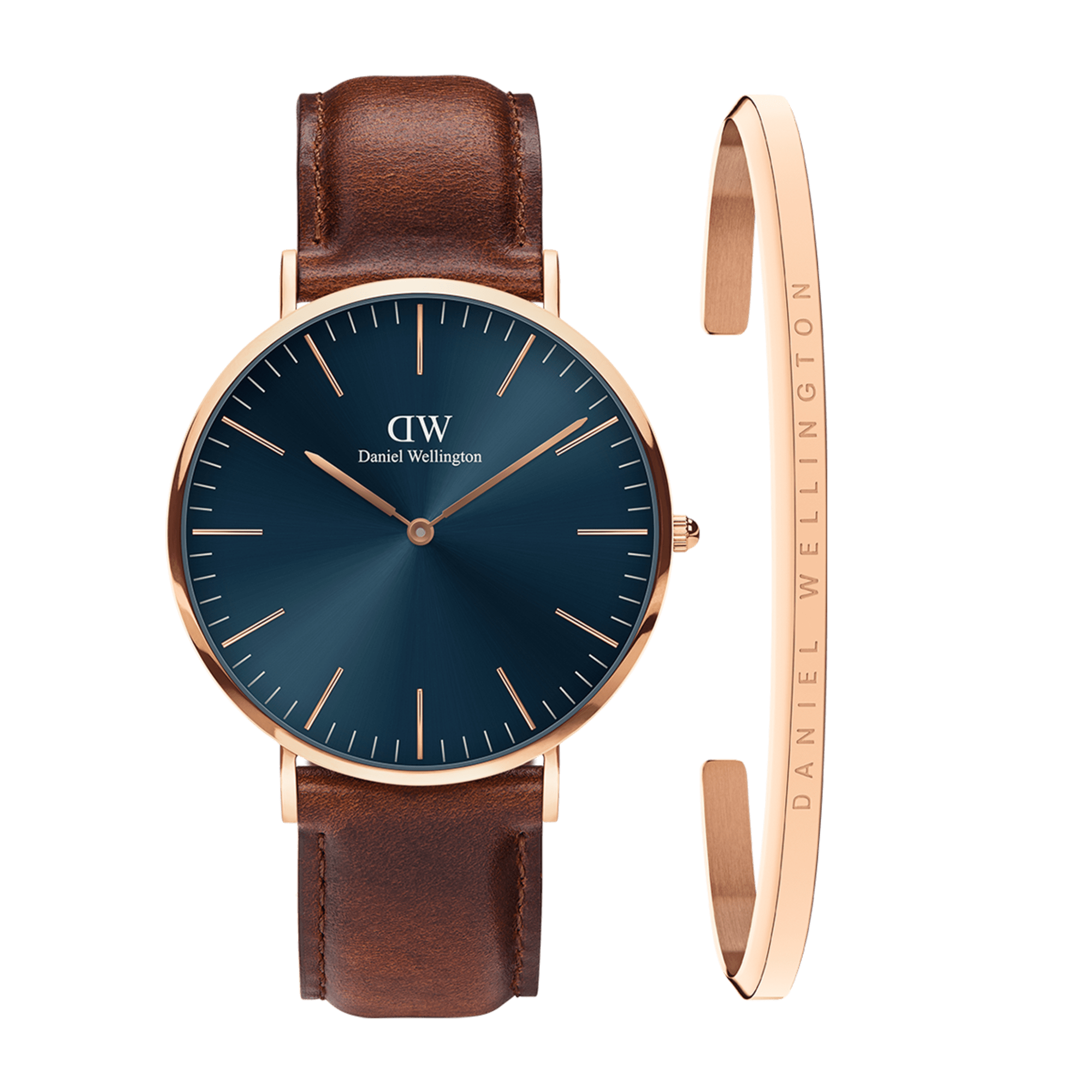 Daniel Wellington Bundle : Classic St Mawes Arctic + Bracelet Rose Gold